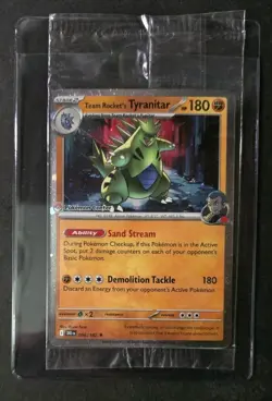 Team Rocket's Tyranitar (Pokemon Center Exclusive) SEALED 096/182 NM - Image 1