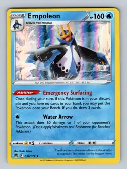 Empoleon 037/172 Holo Rare SWSH09: Brilliant Stars NM - LP Pokemon TCG - Image 1
