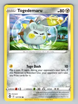 Togedemaru 127/195 Common SWSH12: Silver Tempest NM - LP Pokemon TCG - Image 1