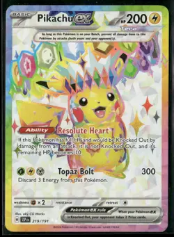 2024 Pokemon Surging Sparks Pikachu Ex Ultra Rare #219 - Image 1