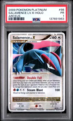 2009 POKEMON PLATINUM ARCEUS #98 SALAMENCE LV.X-HOLO PSA 1 - Image 1