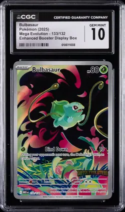 2025 POKEMON MEGA EVOLUTION BOOSTER DISPLAY BOX BULBASAUR CGC 10 GEM MINT - Image 1