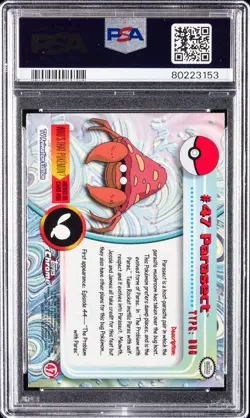 2000 TOPPS CHROME POKEMON T.V. #47 PARASECT PSA 8 - Image 2