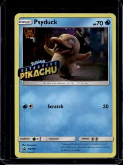 2019 Pokemon Promo Psyduck Holo Detective Pikachu Stamp #SM199 - Image 1