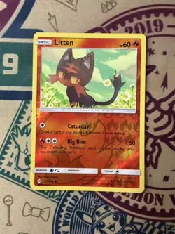 Litten 27/214 Reverse Holo Pokemon 2019 SM Unbroken Bonds - Image 3