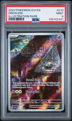 2023 POKEMON SVI EN-SCARLET & VIOLET ILLUSTRATION RARE #210 DROWZEE PSA 9 - Image 1
