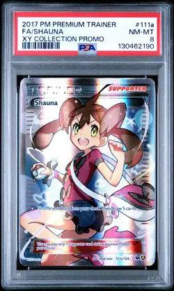2017 POKEMON PREM TRAINER XY COLL PROMO #111A FULL ART/SHAUNA PSA 8 - Image 1