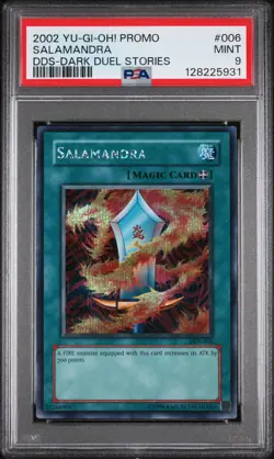 2002 YU-GI-OH! PROMO DDS-DARK DUEL STORIES #006 SALAMANDRA PSA 9 - Image 1