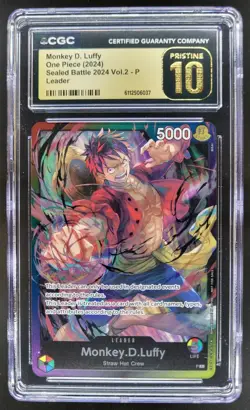 2024 ONE PIECE CCG MONKEY D. LUFFY LEADER SEALED BATTLE CGC 10 PRISTINE D PT - Image 1