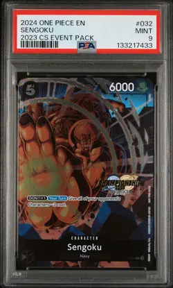 2024 ONE PIECE CHAMP 2023 EVENT PACK #032 SENGOKU PSA 9 - Image 1