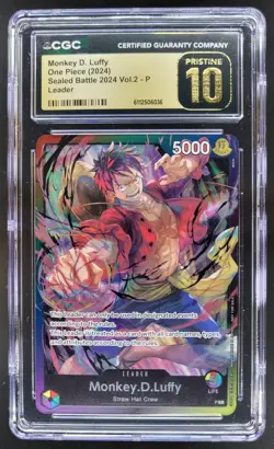 2024 ONE PIECE CCG MONKEY D. LUFFY LEADER SEALED BATTLE CGC 10 PRISTINE C PT - Image 1