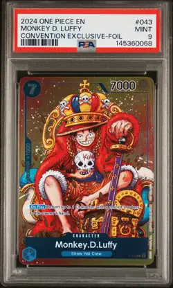 2024 ONE PIECE PROMOS CONVENTION EXCLUSIVE-FOIL #043 MONKEY D. LUFFY PSA 9 - Image 1