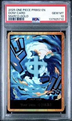 PSA 10 One Piece TCG Marco Gold Foil DON!! PRB02 The Best English - Image 1