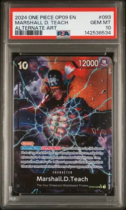 2024 ONE PIECE OP09-EMPERORS IN THE NEW WORLD #093 MARSHALL D. TEACH PSA 10 - Image 1