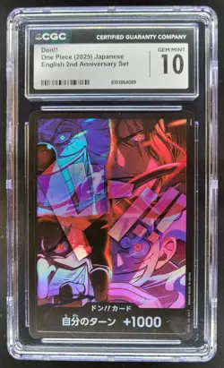 2025 ONE PIECE CCG DON!! JAPANESE 2ND ANNIVERSARY SET CGC 10 C PT - Image 1