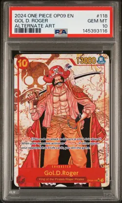 2024 ONE PIECE OP09-EMPERORS IN THE NEW WORLD ALTERNATE ART GOL D. ROGER PSA 10 - Image 1