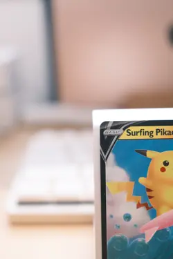 Surfing Pikachu 008/025 2021 Pokemon Card Full Art 25th Anniversary NM Holo - Image 2