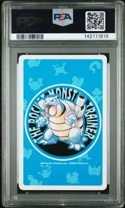 1998 POKEMON BLUE VERSION PLAYING CARDS JOKER PROFESSOR OAK PSA 8 - Image 2