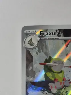 Pokemon TCG Fraxure 077/064 Shrouded Fable Illustration Rare Holo Card - Image 4