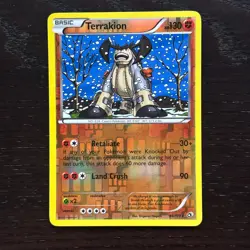 Terrakion 84/113 Pokemon Legendary Treasures B&W Reverse Holo Rare Card LP - Image 1