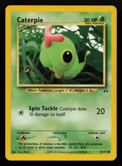 2001 Pokemon Neo Discovery Unlimited - CATERPIE - Base card no. 53/75 - Image 1
