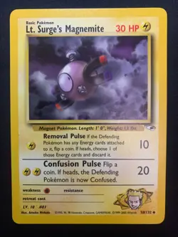 LT. SURGES MAGNEMITE - 050/132 - GYM HEROES - POKEMON CARD - LP - Image 1