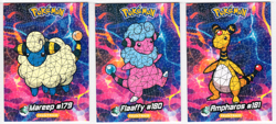 POKEMON- CRYSTAL CARD COLLECTION * MAREEP , FLAAFFY, AMPHAROS - CRACKED ICE HOLO - Image 1