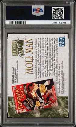 1992 MARVEL MASTERPIECES #52 MOLE MAN PSA 8 - Image 2