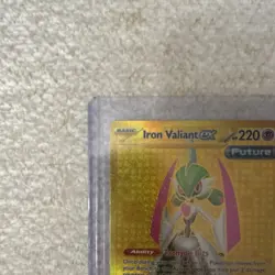 Pokemon TCG Iron Valiant ex Full Art Holo PAR 261/182 Rare Psychic ultra rare - Image 2
