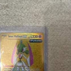 Pokemon TCG Iron Valiant ex Full Art Holo PAR 261/182 Rare Psychic ultra rare - Image 3