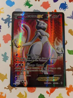 Pokemon TCG Mewtwo EX 158/162 Full Art Breakthrough Holo English 2015 - Image 1