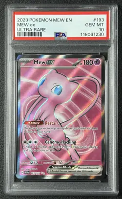 MEW EX PSA 10 2023 POKEMON MEW EN SV 151 #193/165 ULTRA RARE GEM 1230 - Image 1