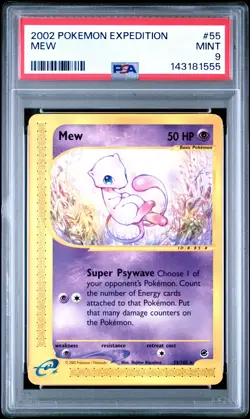 2002 POKEMON EXPEDITION #55 MEW PSA 9 - Image 1