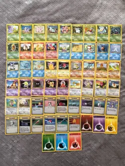 Base Set 2 Pokemon Non Holo Lot (57) Bulk Vintage WOTC No Duplicates Unique - Image 1