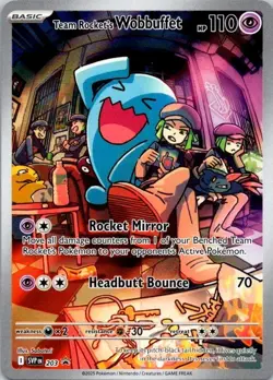 Team Rocket's Wobbuffet SVP 203 (NM) Black Star Promo Pokemon TCG NM (SKU 1-4) - Image 1