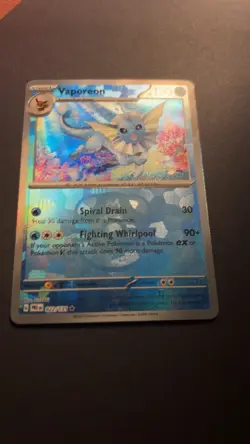 Vaporeon Master Ball Pattern 022/131 Pokemon TCG Prismatic Evolutions Holo - Image 2