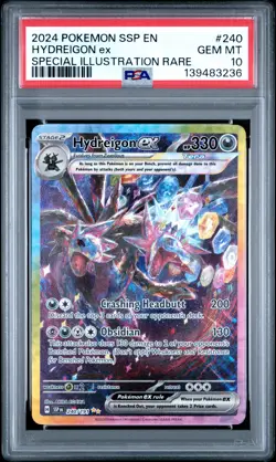 2024 POKEMON SSP EN-SURGING SPARKS SPECIAL ILLUSTRATION RARE HYDREIGON EX PSA 10 - Image 1