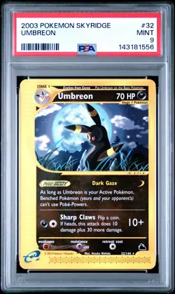 2003 POKEMON SKYRIDGE #32 UMBREON PSA 9 - Image 1