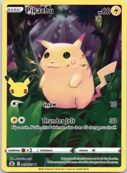 2021 Pokemon SWSH Celebrations Pikachu Holo #005/025 - Image 1