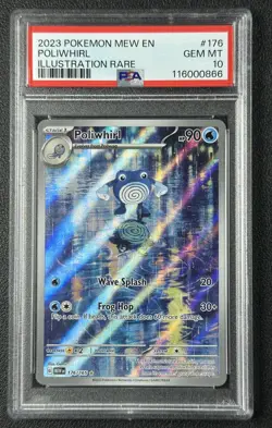 POLIWHIRL PSA 10 2023 POKEMON MEW EN SV 151 #176/165 ILLUSTRATION RARE IR 866 - Image 1