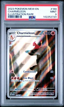2023 Pokemon MEW En Charmeleon Illustration Rare #169 PSA 9 Mint - Image 1