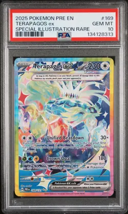 2025 POKEMON PRE SPECIAL ILLUSTRATION RARE #169 TERAPAGOS EX PSA 10 - Image 1