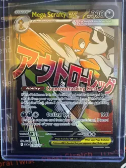 Pokemon Ascended Heroes TCG Mega Scrafty EX 270/217 Full Art Secret Rare - Image 1