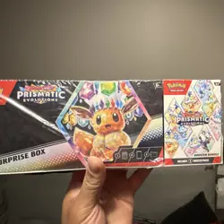 Pokemon Prismatic Evolutions Surprise Box Booster Bundle 2-Pack Eevee - Image 1