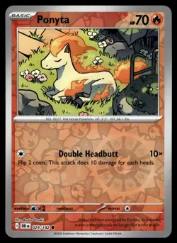 PONYTA - 029/182 Common Destined Rivals Pokemon Reverse Holo NM - Image 1