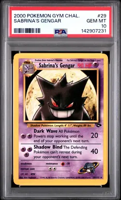 2000 POKEMON GYM CHALLENGE #29 SABRINA'S GENGAR PSA 10 - Image 1