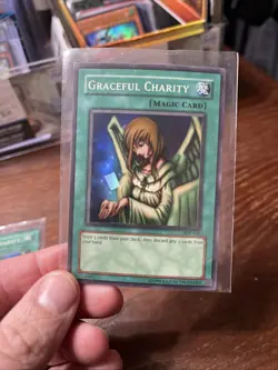Yu-Gi-Oh! Rare Holo Graceful Charity 2003 Super Rare Unlimited Card SDP-040 - Image 2