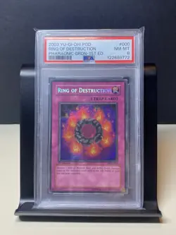 Yu-Gi-Oh! TCG Ring Of Destruction PGD-000 1st Edition Secret Rare PSA 8 - Image 1