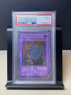 Yu-Gi-Oh! Super Vehicroid Jumbo Drill POTD-EN036 1st Edition Ultimate Rare PSA 9 - Image 1