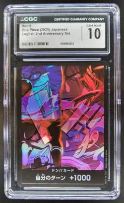 2025 ONE PIECE CCG JAPANESE DON!! 2ND ANNIVERSARY CGC 10 A PT - Image 1